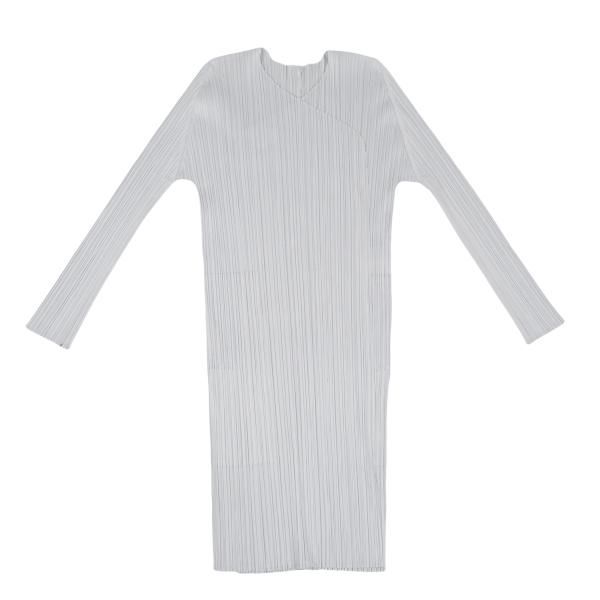 プリーツプリーズPLEATS PLEASE プリーツボタンレスロングカーディガン