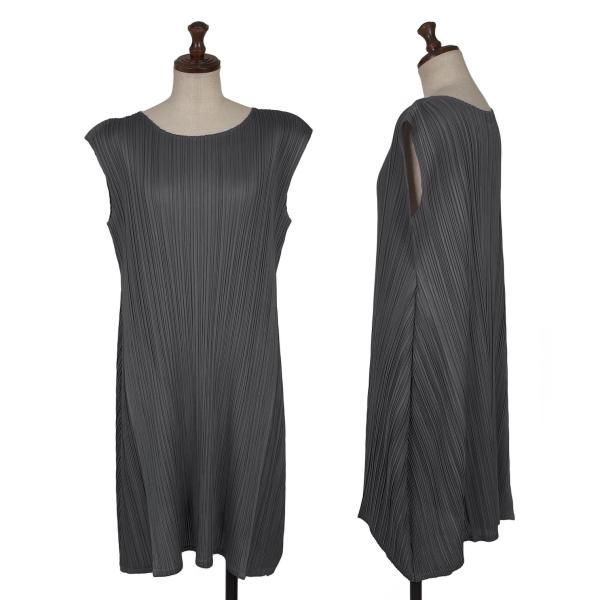 プリーツプリーズPLEATS PLEASE プリーツノースリーブフレアチュニック