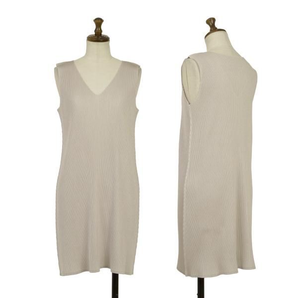 プリーツプリーズPLEATS PLEASE プリーツVネックノースリーブ