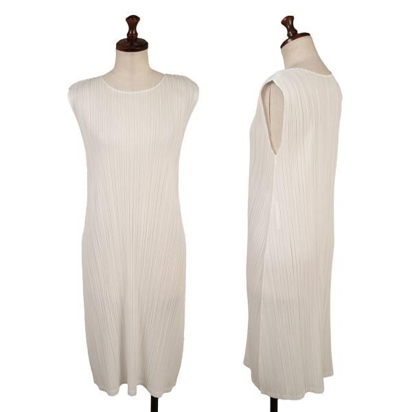 プリーツプリーズPLEATS PLEASE プリーツノースリーブフレアワンピース