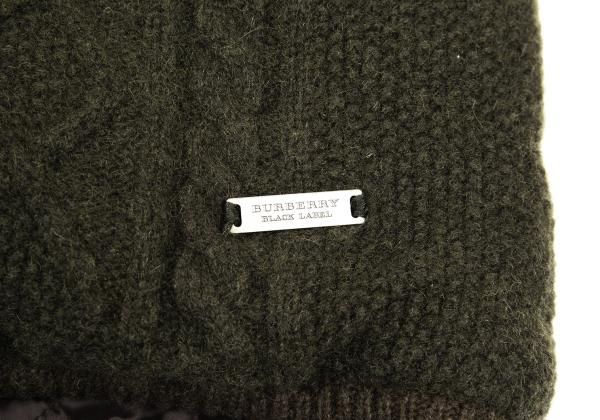 BURBERRY BLACK LABEL ケーブルニット コート キルティング バーバリー ブラックレーベルBURBERRY BLACK LABEL キルトライニング