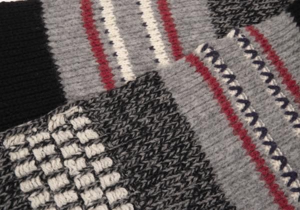 ワイズフォーメンY's for men マルチパターン織りニットマフラー