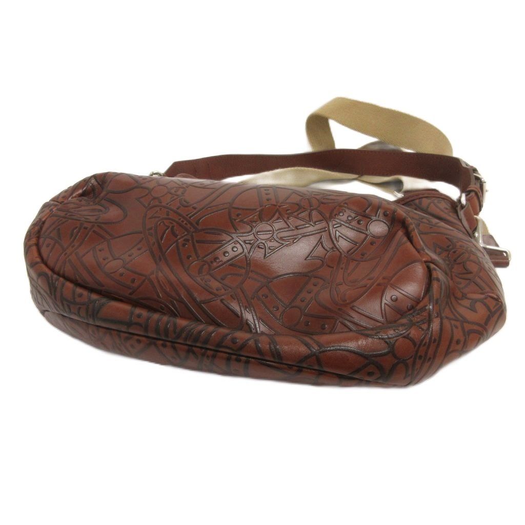 ヴィヴィアンウエストウッド　ショルダーバッグ　アーサー　オーブ柄　茶　黒 ヴィヴィアンウエストウッド Vivienne Westwood アーサー ラインオーブ