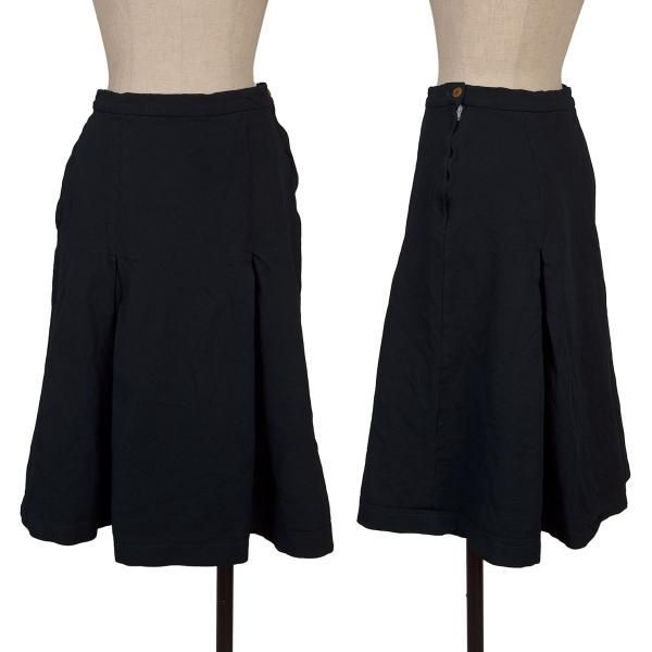 コムデギャルソンコムデギャルソン　コムコム　プリーツスカート　ネイビー　S コムコム コムデギャルソンCOMME des GARCONS ダウンプリーツフレア