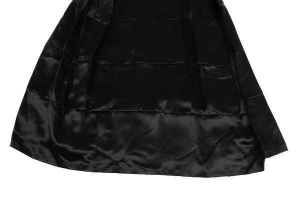 コムデギャルソンCOMME des GARCONS シルク混螺旋切替スカート 黒SS