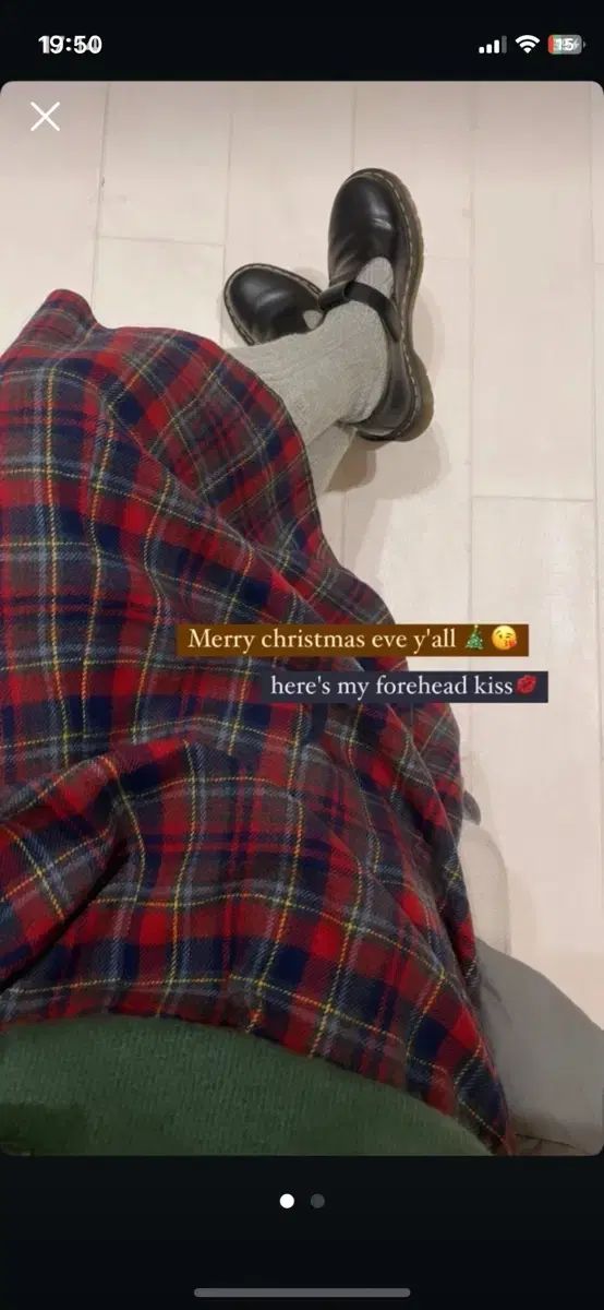 ヴィンテージ クリスマス ウール ロング丈スカート