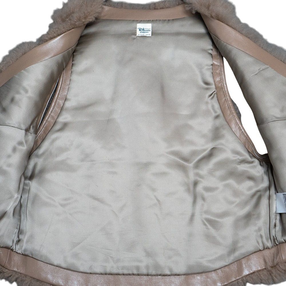 Ron Herman ロンハーマン リアルファー ゴートレザー ベスト ベージュ