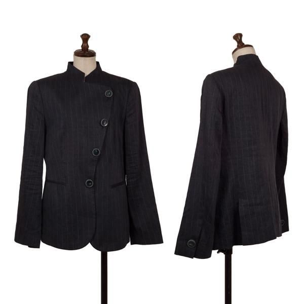 ジョルジオ アルマーニGIORGIO ARMANI シルク混リネンピンストライプ