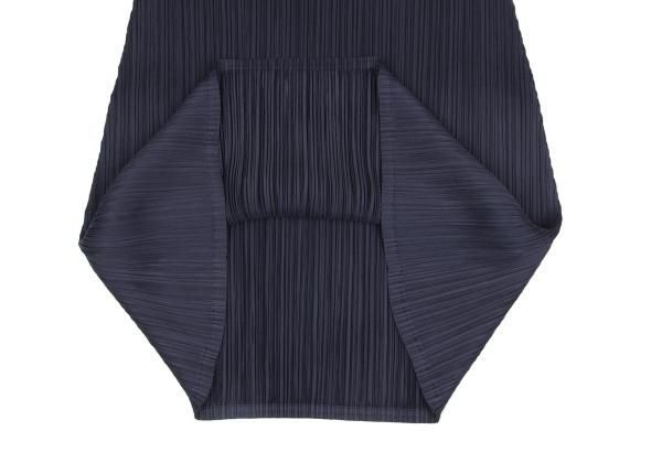 プリーツプリーズPLEATS PLEASE プリーツノースリーブワンピース 紺3