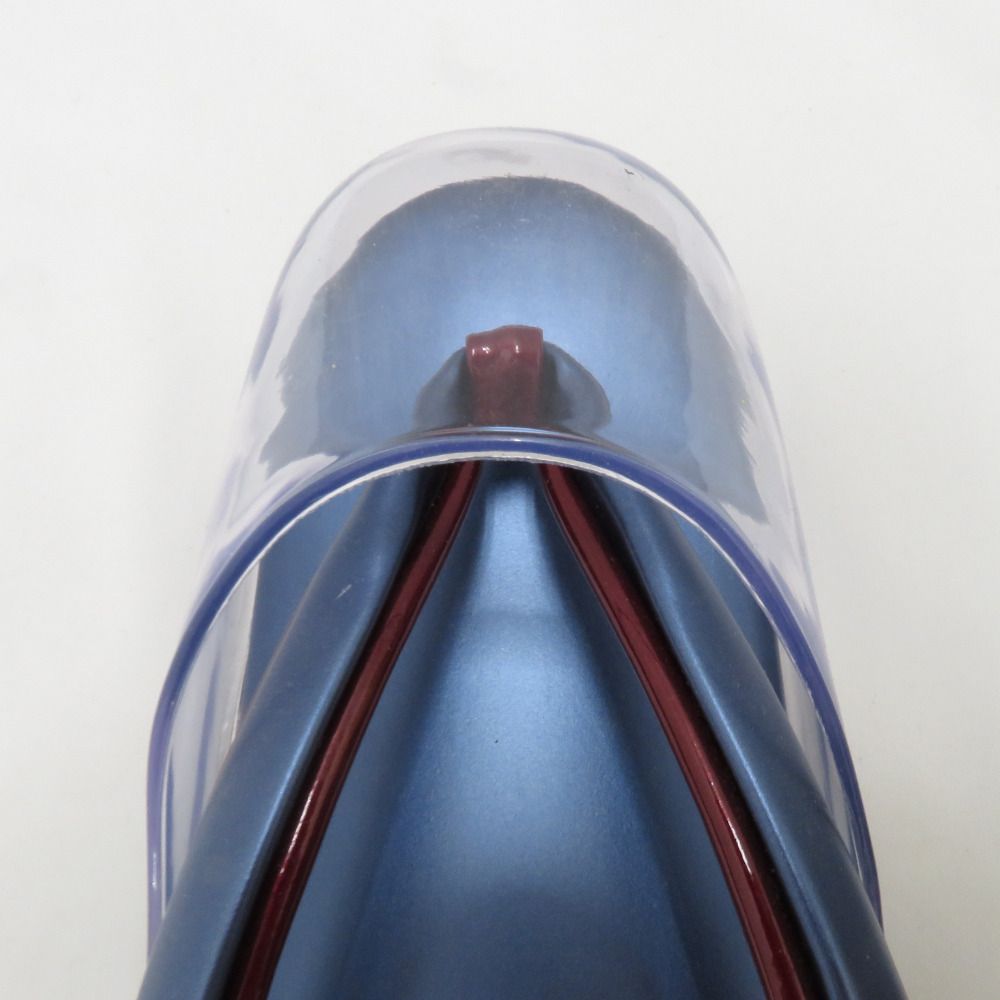 カバー付 ブルー系×小豆色