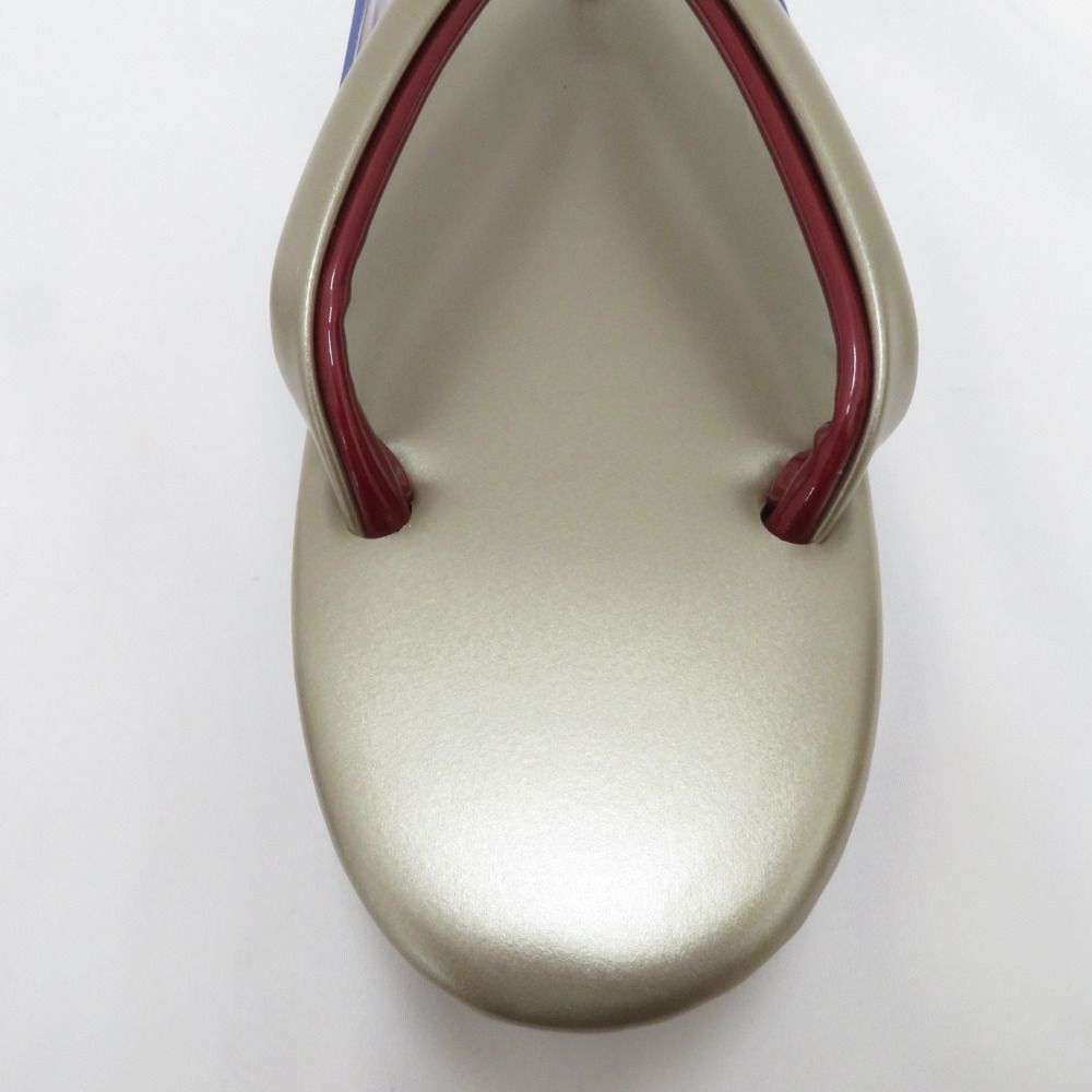  草履 雨草履 LLサイズ 25 cm ウレタンソール カバー付 ゴールドグレー×小豆色 エナメル しぐれ履き 爪付 草履 和装履物