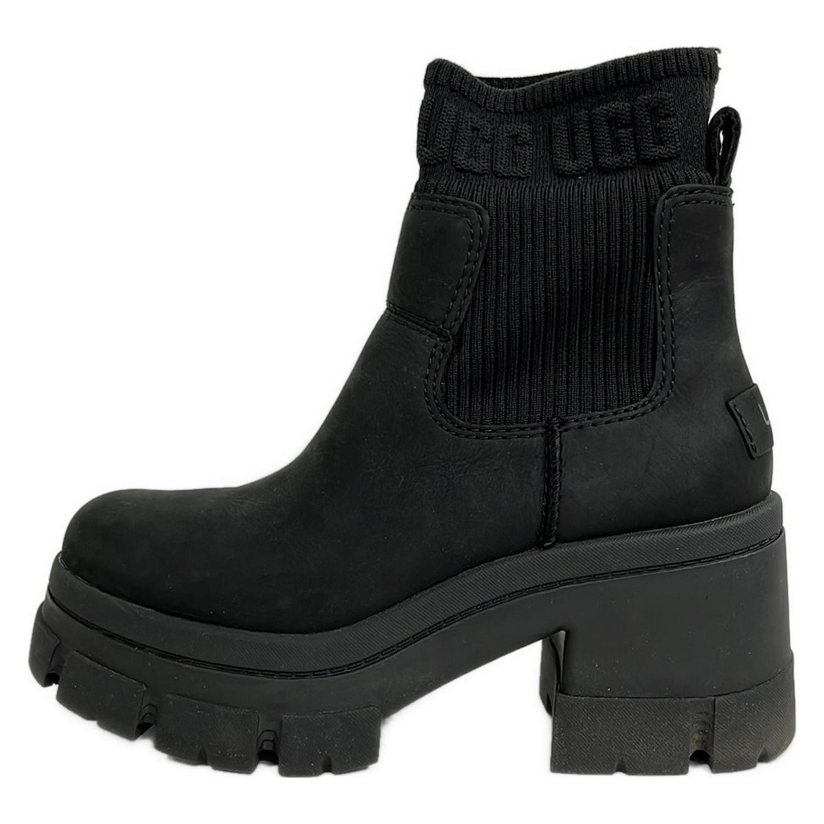 UGG アグ ショートブーツ 23 レディース ブルックリン チェルシー 1148730 黒 サイドゴア