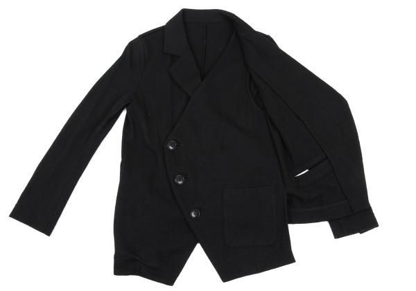 ワイズY's ウールハーフレイヤードデザインジャケット 黒2 - メルカリ