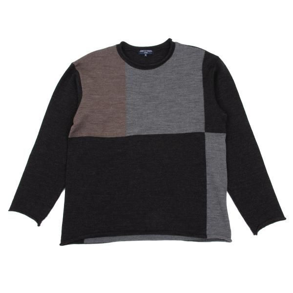 コムデギャルソン オムCOMME des GARCONS HOMME ウール配色切替ロール