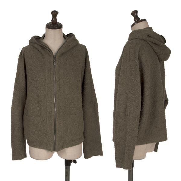 ヨーガンレールJURGEN LEHL ウール混パイルフルジップパーカー カーキM