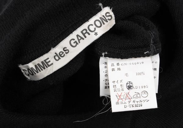 コムデギャルソンCOMME des GARCONS 丸襟付きウールニットセーター 黒M
