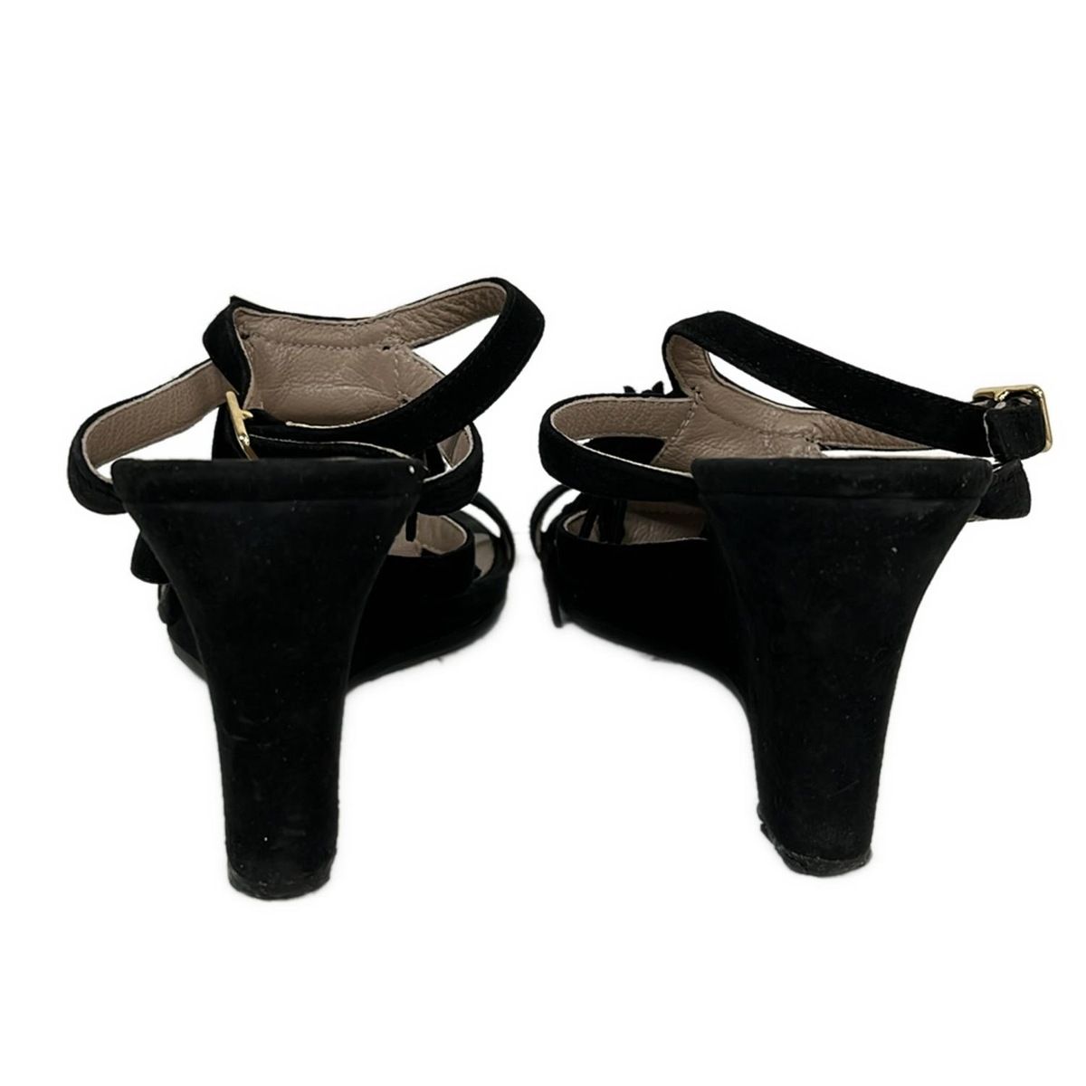 Chloe(クロエ) サンダル 36 1/2 レディース - 黒 フリンジ - メルカリ