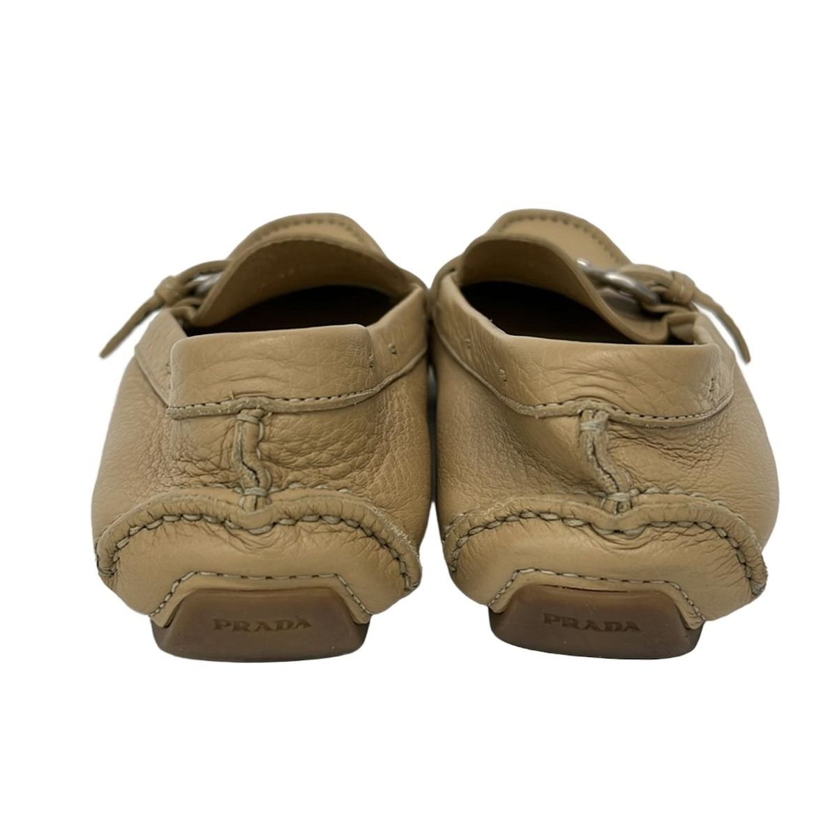 PRADA(プラダ) フラットシューズ 38 レディース - ベージュ インソール