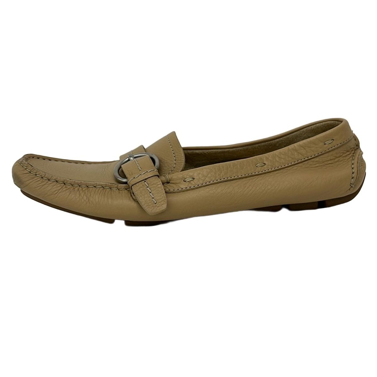 PRADA(プラダ) フラットシューズ 38 レディース - ベージュ インソール