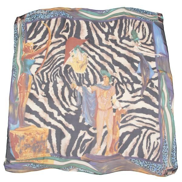 ジャンポールゴルチエJean Paul GAULTIER シルク人物ゼブラプリント