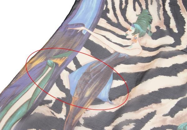 ジャンポールゴルチエJean Paul GAULTIER シルク人物ゼブラプリント