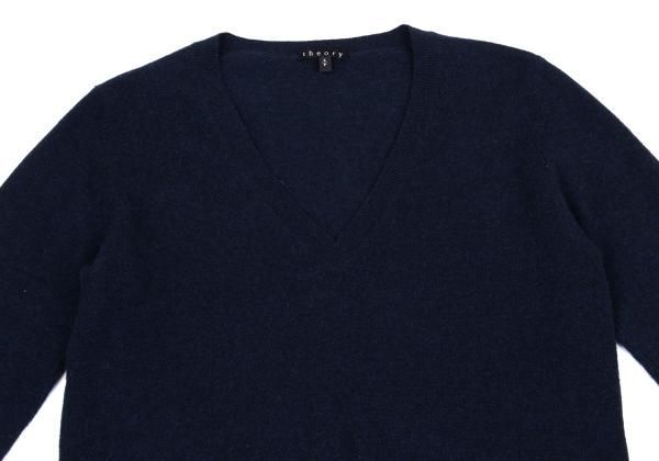 セオリーTheory カシミヤVネックニットセーター 購入 紺S Theory