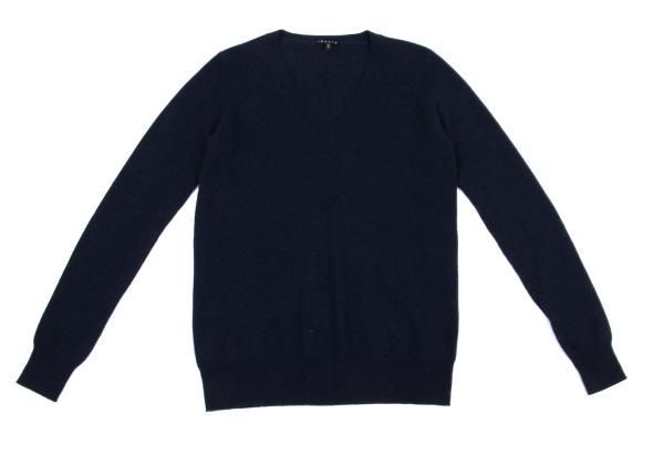 セオリーTheory カシミヤVネックニットセーター 購入 紺S Theory