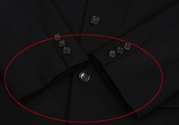 コムデギャルソン オムCOMME des GARCONS HOMME ウール3Bジャケット 黒