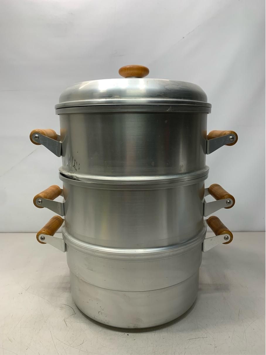 三協アルミ せいろ蒸し器 2段 日本製 三協アルミ 三段蒸し器 30cm アルミ製 業務用にも せいろ鍋 万能蒸し器
