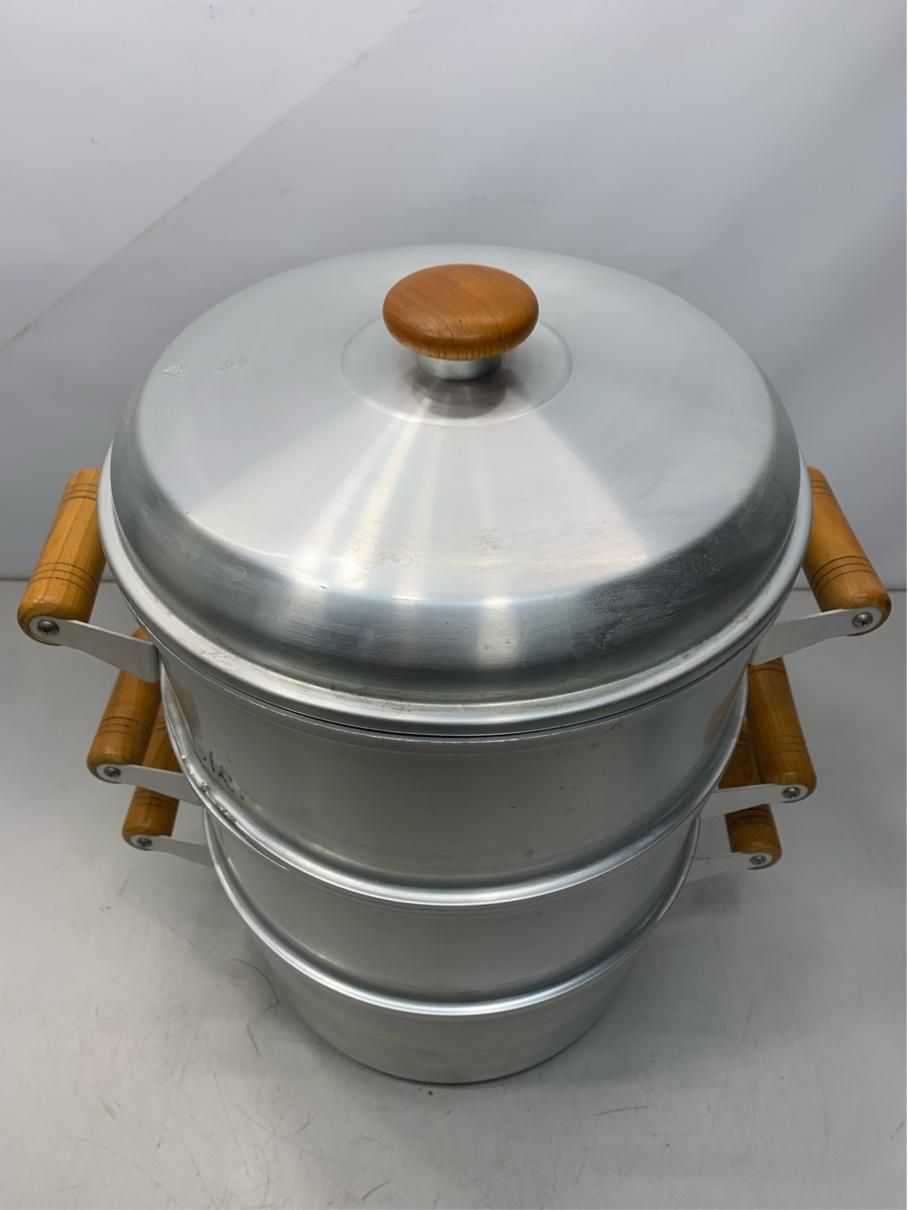 三協アルミ 三段蒸し器 30cm アルミ製 業務用にも せいろ鍋 万能蒸し器