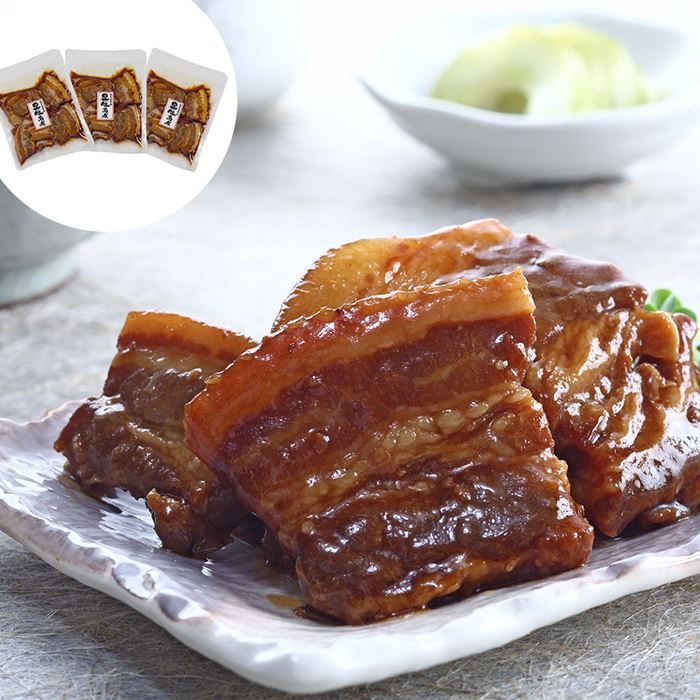 鹿児島県産黒豚使用 豚角煮 190g (固形量150g 個包装)&times;3