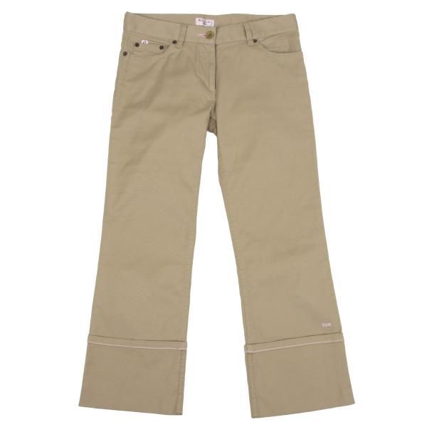 ポールスミス ピンクPaul Smith PINK ワンポイント刺繍ロールアップストレッチパンツ ベージュ38