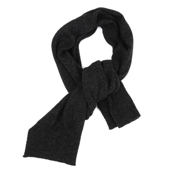 美品✨コムデギャルソン  コラボ マフラー ニット ウール100% 黒 配送 コムデギャルソン オムCOMME des GARCONS HOMME ウールナイロン