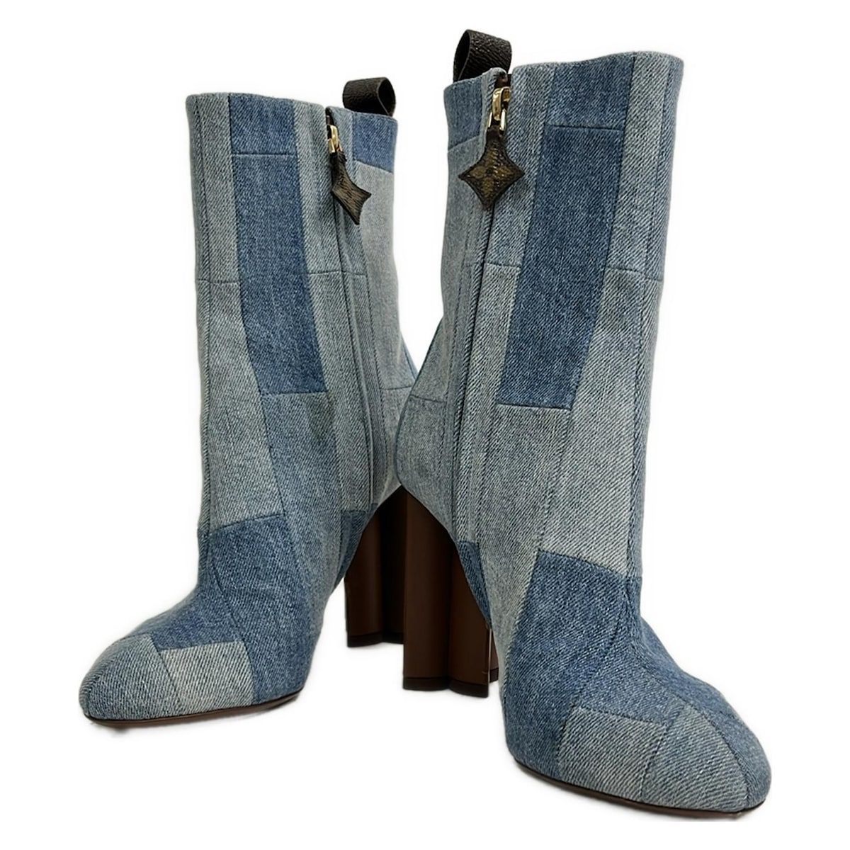 LOUIS VUITTON ルイヴィトン ショートブーツ 35 1 2 レディース - ブルー