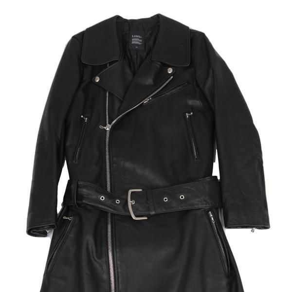 リミフゥLIMI feu キルティングライニングレザーライダースコート 黒XS