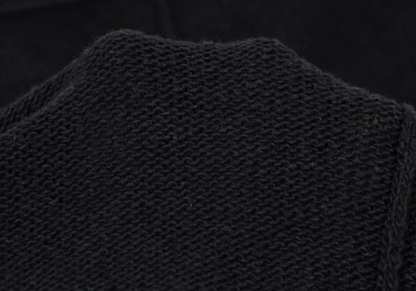 ワイズY's ウール混編み地切替スナップニットカーディガン 黒2 - メルカリ