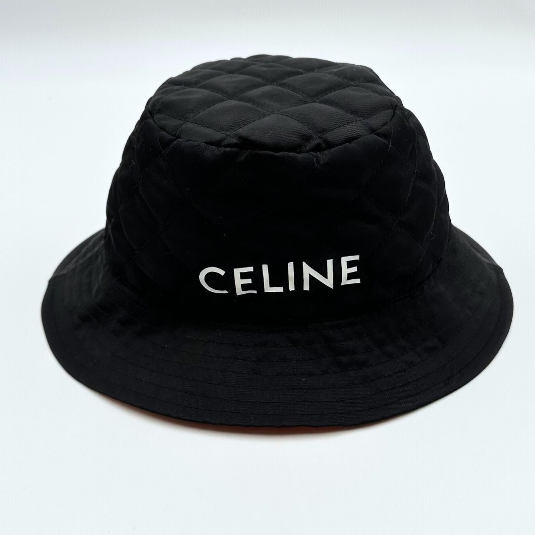 美品】Celine ロゴ キルティング バケットハット - メルカリ