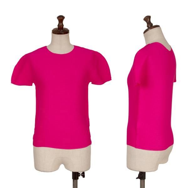 イッセイミヤケミーISSEY MIYAKE me ストレッチプリーツカットソー ピンクF