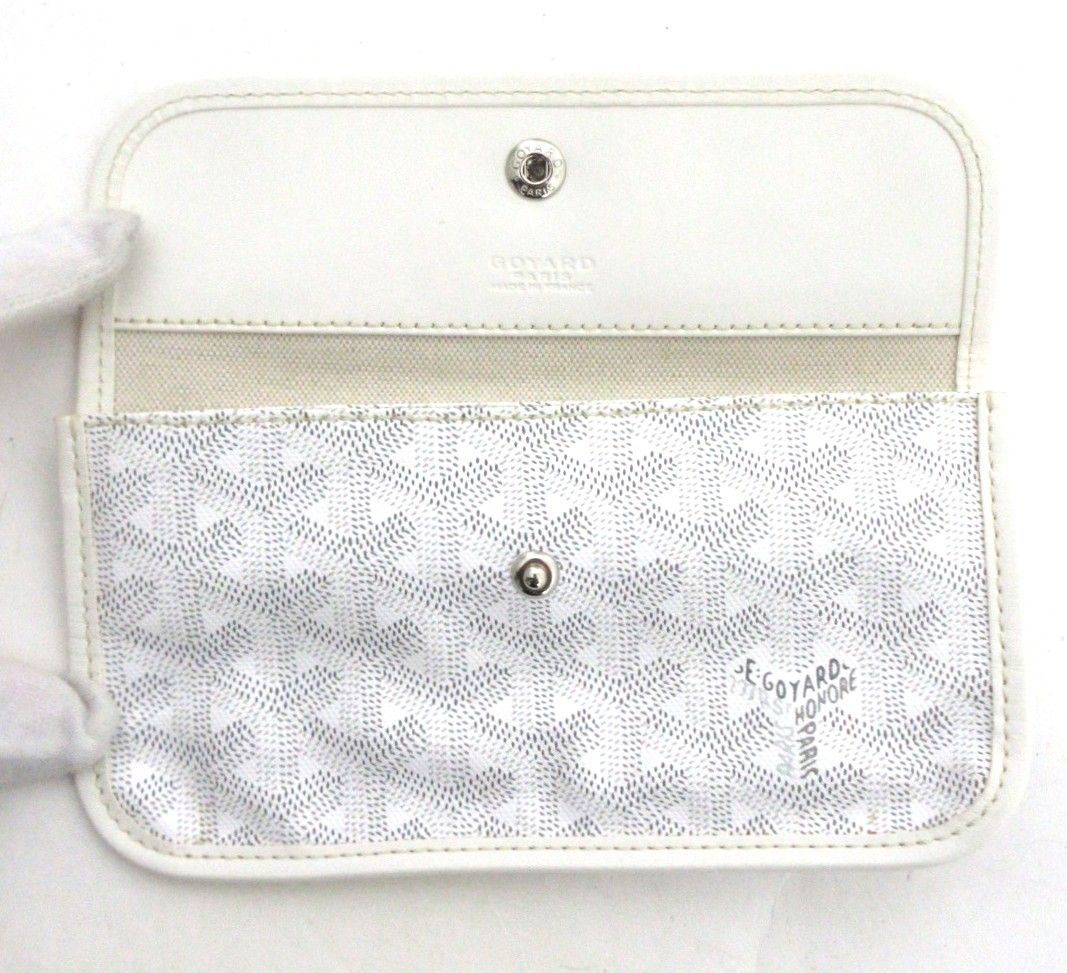 美品 GOYARD ゴヤール ポーチ サンルイ PM トートバッグ付属 ホワイト 美品 GOYARD ゴヤール ポーチ サンルイ PM トートバッグ付属 ホワイト