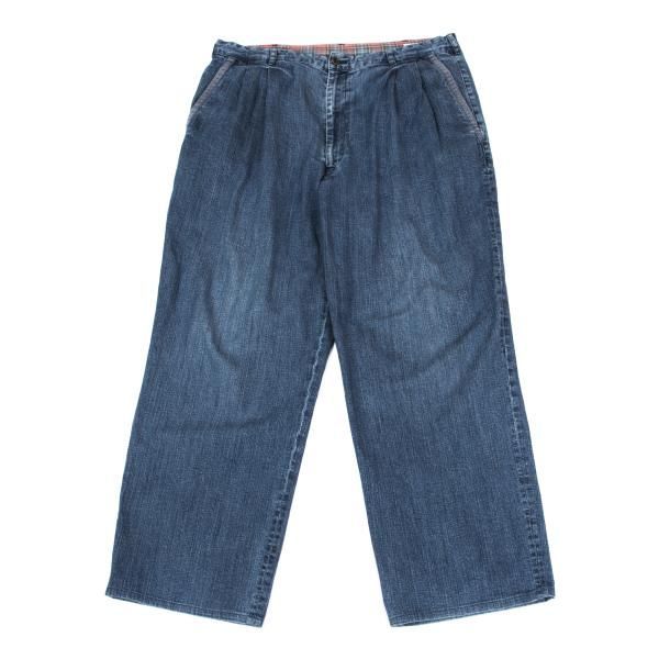 メンズ パパスPapas パイピングデニムパンツ インディゴブルー54XL