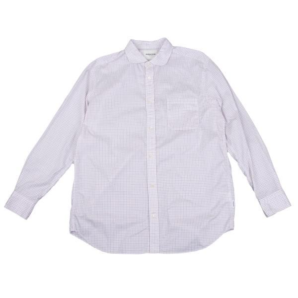 その他 S パパスプラスPapas+ 購入 コットングラフチェックシャツ 白赤紺L