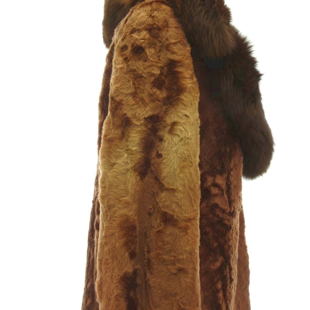 ヤマオカ yamaoka ファーコート 毛皮 ラム 衿フォックス ミドル ハーフ