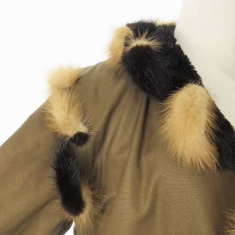 【中古】パリエンヌ PARIENNE トッパーコート ショート丈 ミンクファー 毛皮 裏ファー 9 茶 ブラウン /AO20 ■GY18 パリエンヌ PARIENNE トッパーコート ショート丈 ミンクファー 毛皮 裏