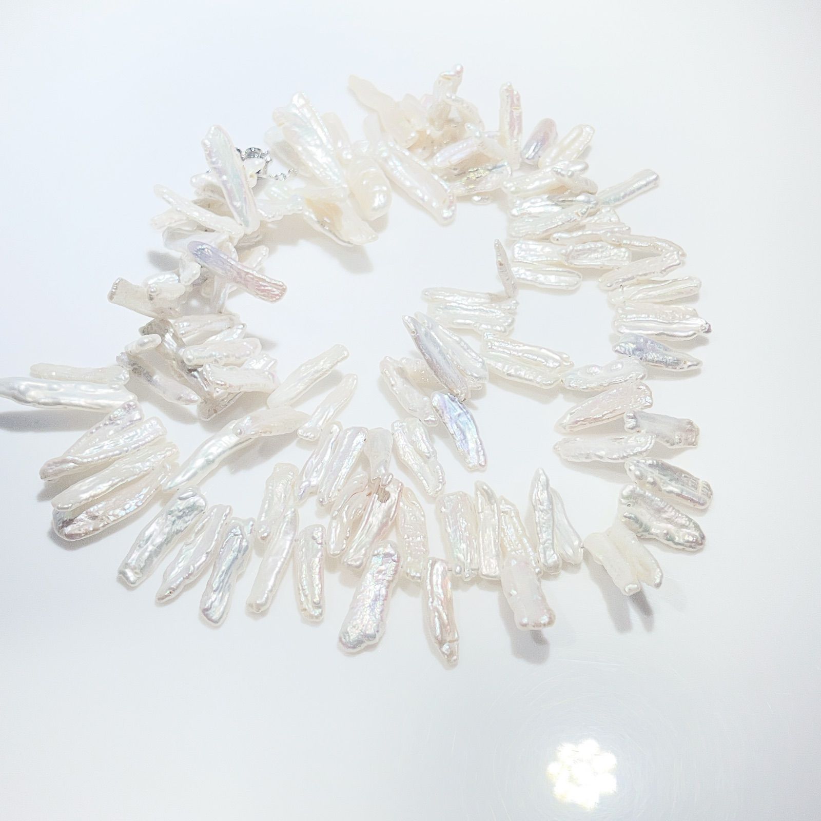 びわパールネックレス淡水パールネックレスNO