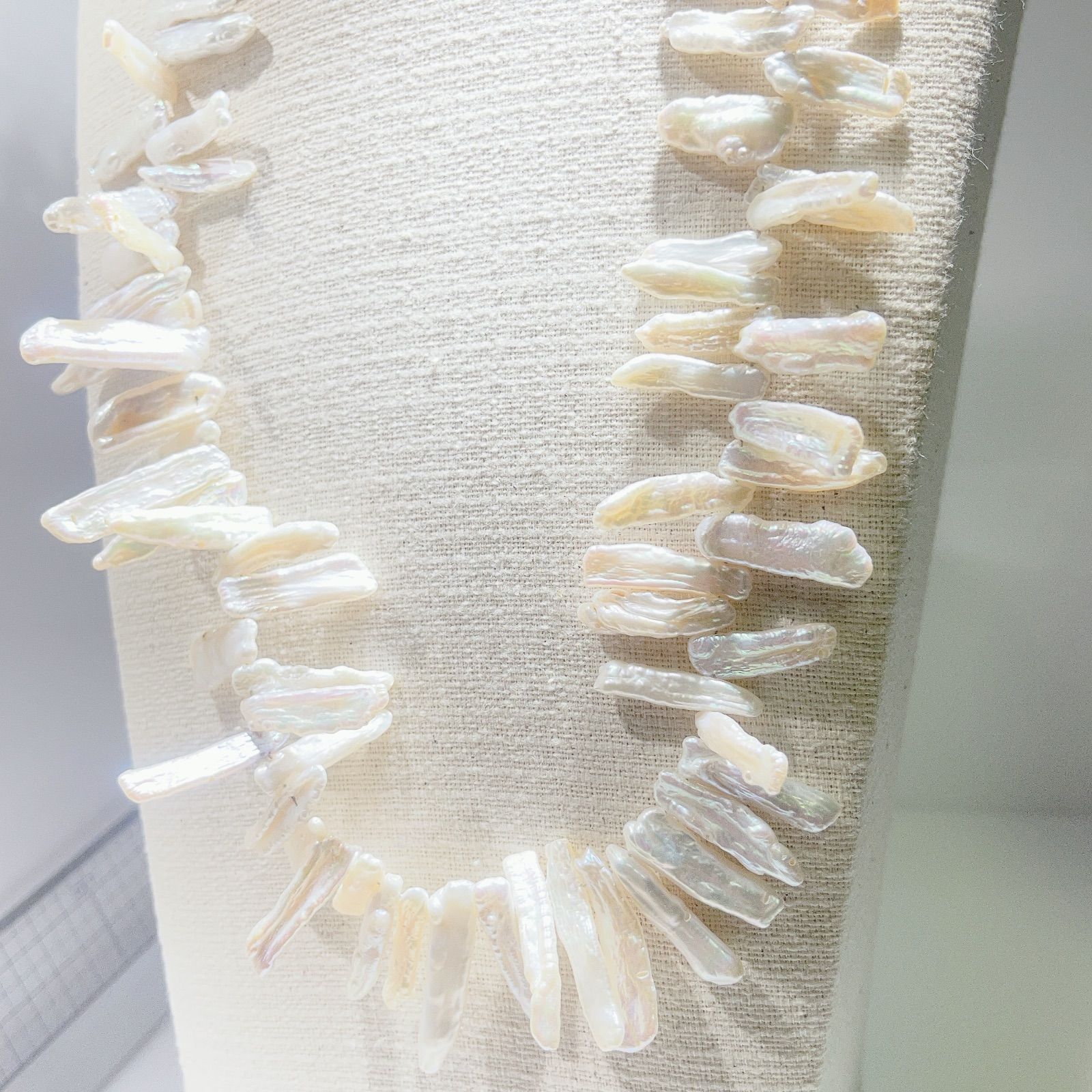 びわパールネックレス淡水パールネックレスNO