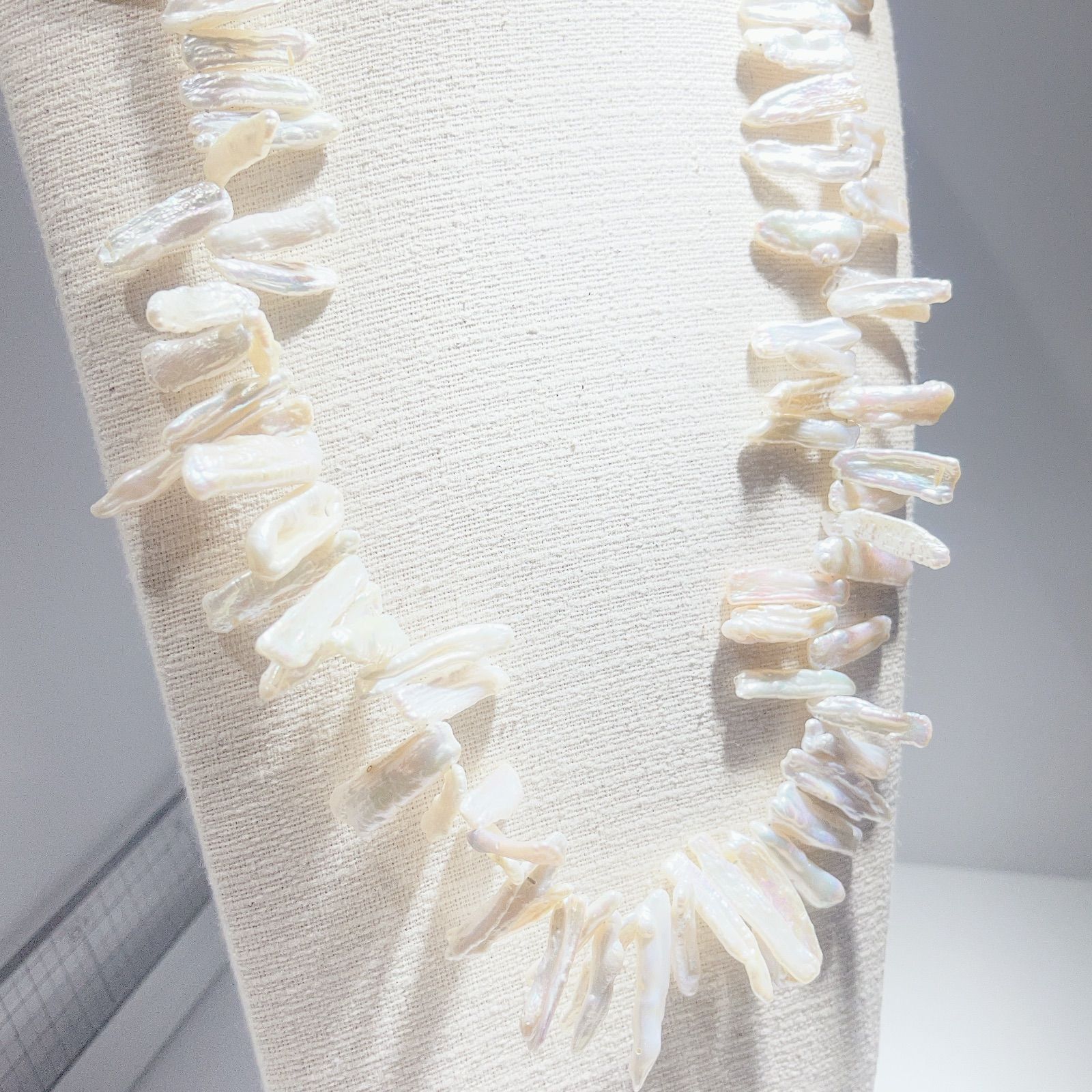 びわパールネックレス淡水パールネックレスNO 25-2496