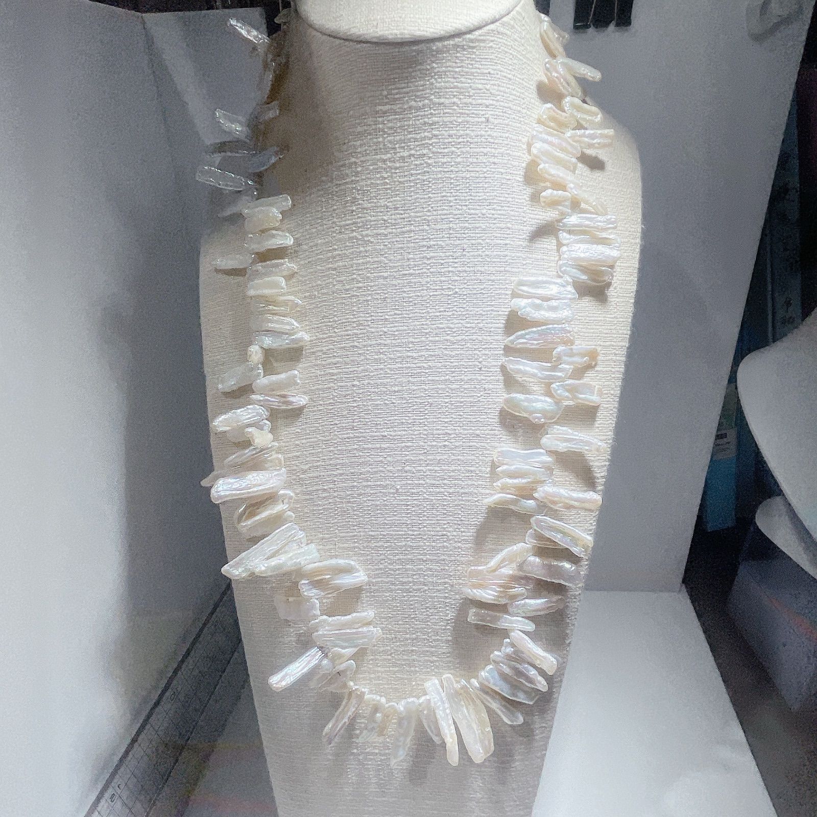 びわパールネックレス淡水パールネックレスNO