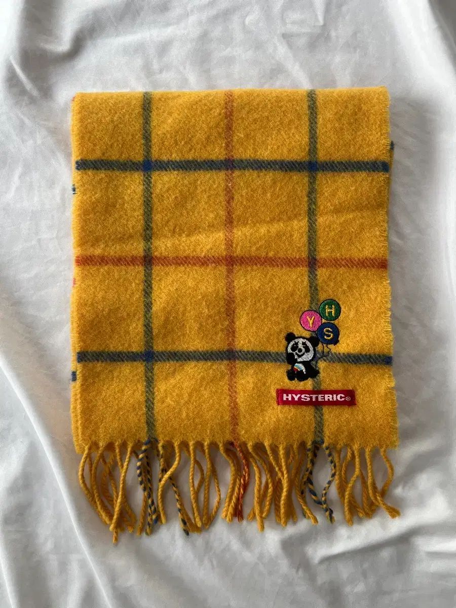 HYSTERIC GLAMOUR ヒステリックグラマー ブルーアーカイブ ブルアカ パンダ 刺繍 CHECK マフラー