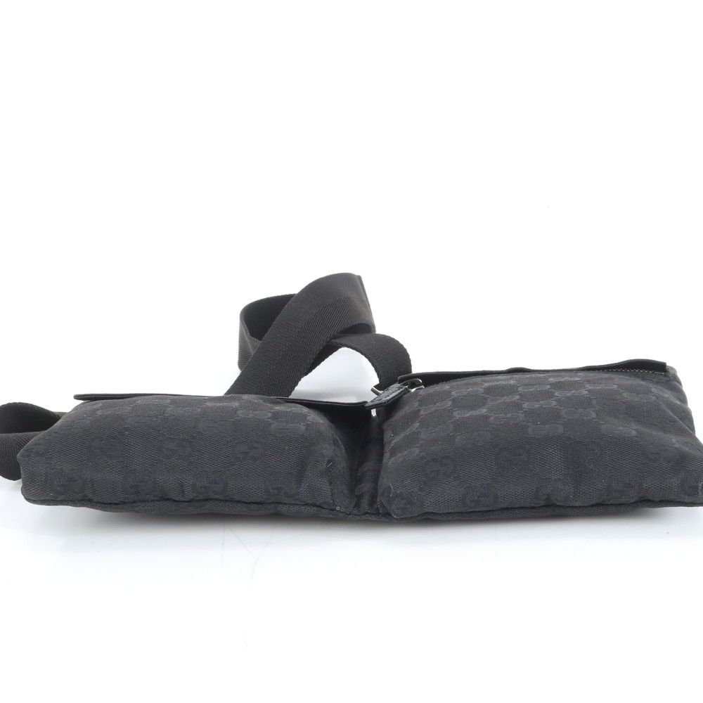 極美品 グッチ GG キャンバス 28566 レザー ボディバッグ 斜め掛け