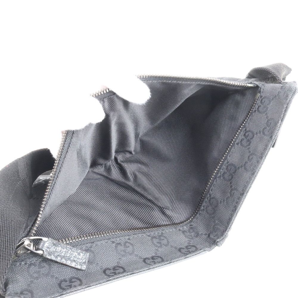 極美品 グッチ GG キャンバス 28566 レザー ボディバッグ 斜め掛け